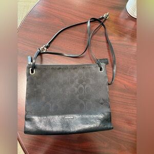 Coach Fabric and Leather Cross Body